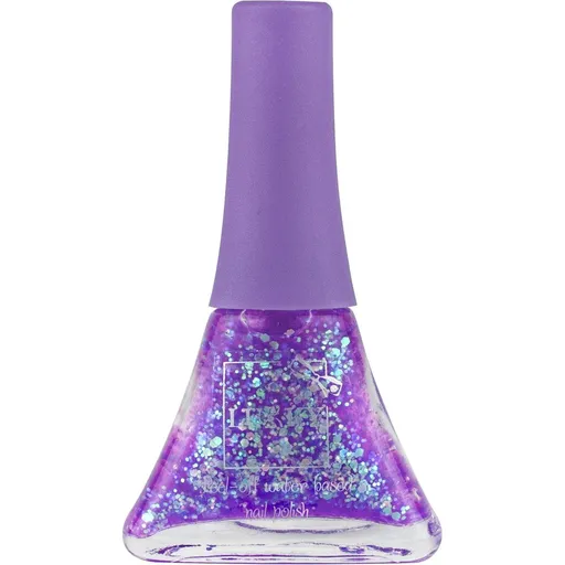LUKKY slupovací lak na nehty fialový se třpytkami