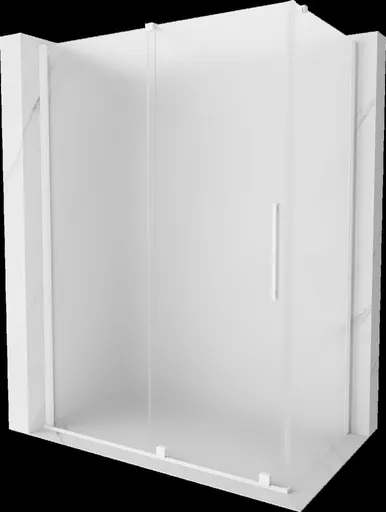 MEXEN/S Velar sprchový kout, posuvné dveře 150 x 75, dekor, bílá 871-150-075-31-20