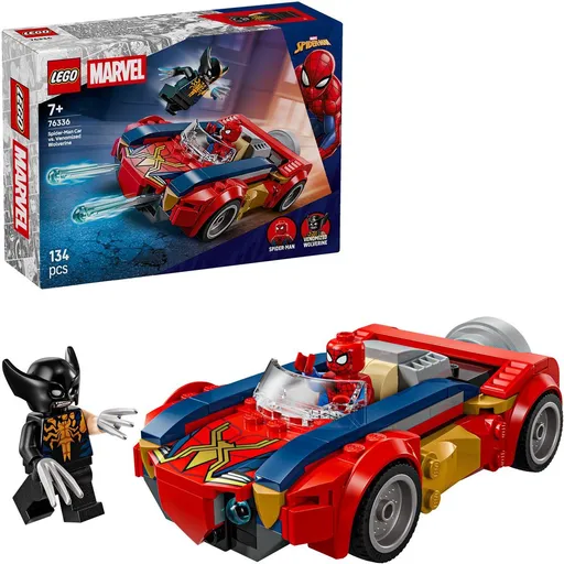 LEGO® 76336 Spider-Man a auto vs. venomizovaný Wolverine