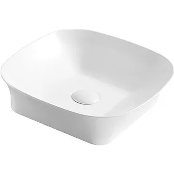 Mereo Umyvadlo na desku bez přepadu, 400x400x105 mm, čtvercové, keramické (UC404011S1)