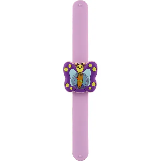 Dětské hodinky samonavíjecí motýl fialové