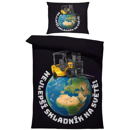 Povlečení Nejlepší skladník – ještěrka (Rozměr : 1x140/220 + 1x90/70)