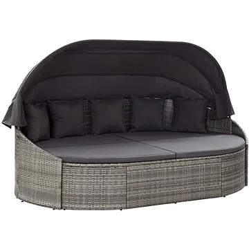 SHUMEE Postel zahradní s baldachýnem, šedá (46093)