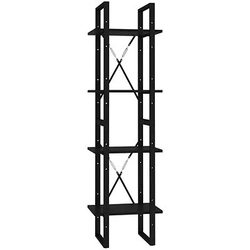 Shumee  se 4 policemi černá 40×30×140 cm dřevotříska, 806418 (806418)