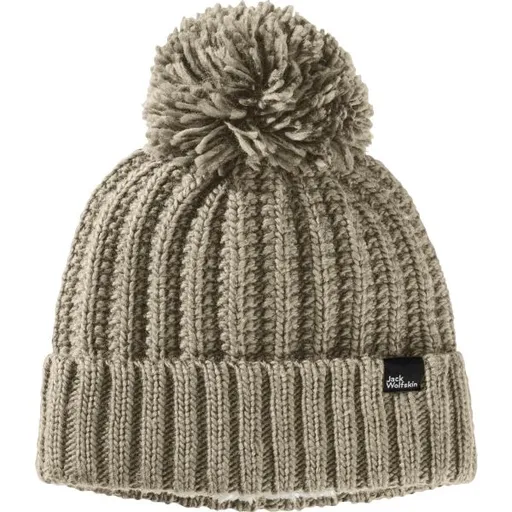 Jack Wolfskin HIGHLOFT KNIT BEANIE W Dámská zimní čepice, béžová, velikost