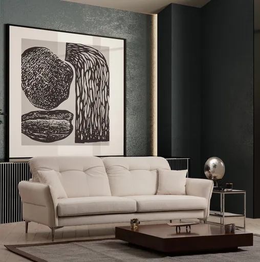 Trojmístná pohovka Costor White - 3