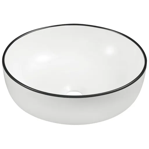 KERRA Umyvadlo na desku KR-98 WH/BL 5907548123213