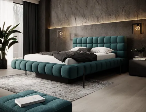 Postel Magentta s kovovým rámem 180x200