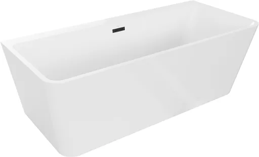 MEXEN/S Volta vana volně stojící 170 x 75, bílá, sifon a přepad černá 51131707500-70