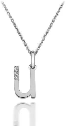 Hot Diamonds Náhrdelník Hot Diamonds Micro U Clasic DP421 (řetízek, přívěsek)