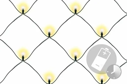 Nexos 39402 Vánoční osvětlení - LED světelná síť 2 x 2 m - teple bílá 160 diod