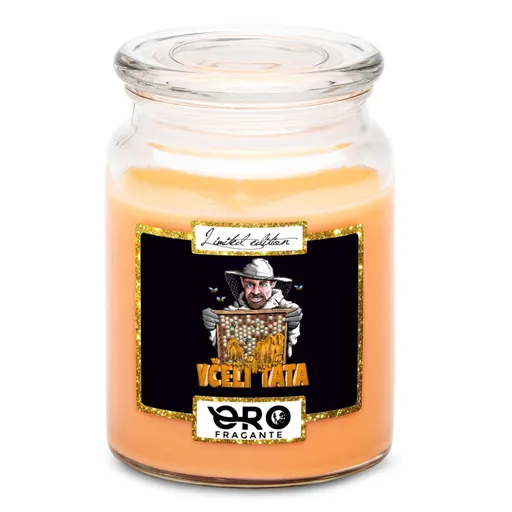 Svíčka Včelí táta (Vůně svíčky: Tropické ovoce)