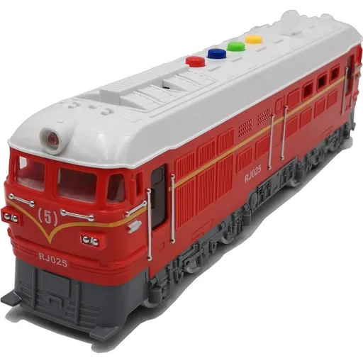 Lokomotiva se zvukem a světlem červená 34 cm