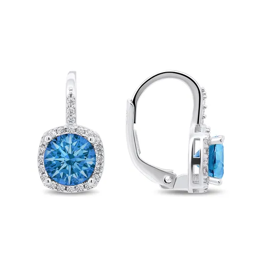 Brilio Silver Okouzlující stříbrné náušnice se světle modrými zirkony EA122WAQ