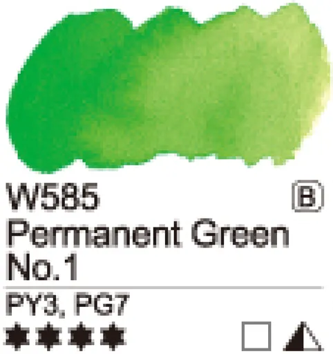 Akvarelová barva Mijello 15ml – 585 Permanent Green No. 1