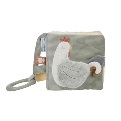 Little Dutch Little Farm Soft Activity Book kontrastní edukativní knížka 1 ks