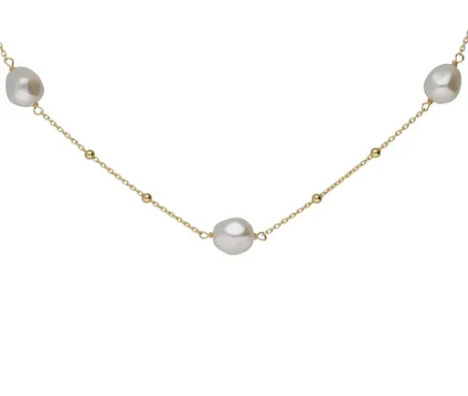 Victoria Cruz Pozlacený náhrdelník s perlami Sera A5565-00DG