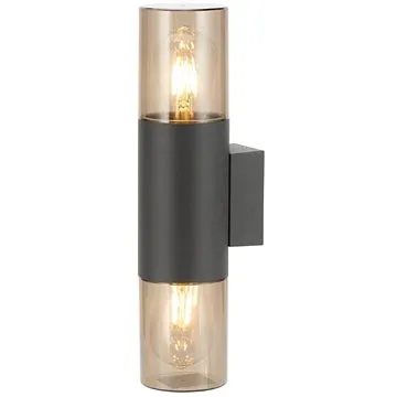 Venkovní nástěnné svítidlo sloupkové Athen 2×E27 černé (AOLWE27-ATHD)