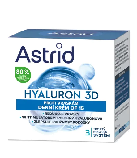 Astrid Denní pleťový krém proti vráskám SPF 15 Hyaluron 3D 50 ml