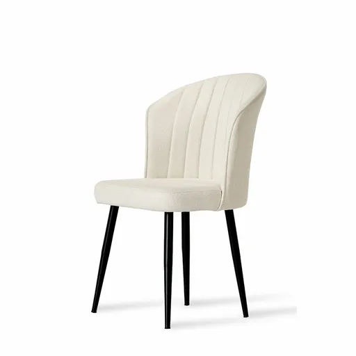 Sada jídelních židlí Rubi Cream and Black, 4 ks