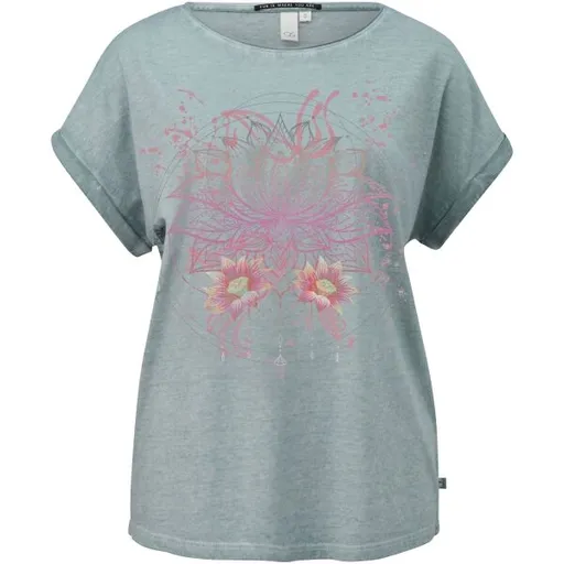 s.Oliver QS PRINT NOOS Dámské tričko, světle zelená, velikost