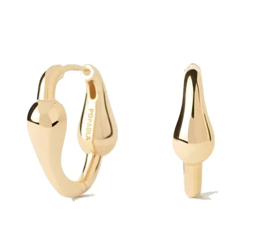 PDPAOLA Stylové pozlacené náušnice Cycle Hoops Essentials AR01-C83-U