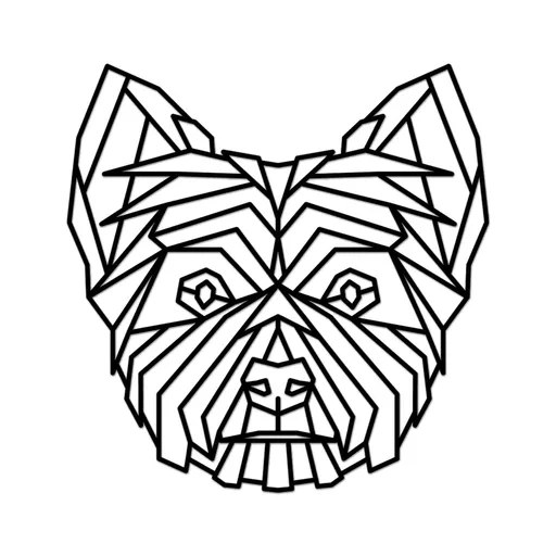 Vsepropejska Jorkšír dřevěná dekorace na zeď Rozměr (cm): 34 x 33,5, Typ: Jorkšír 1