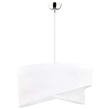 Lustr na lanku CELLO 1xE27/40W/230V bílá/stříbrná (81202)