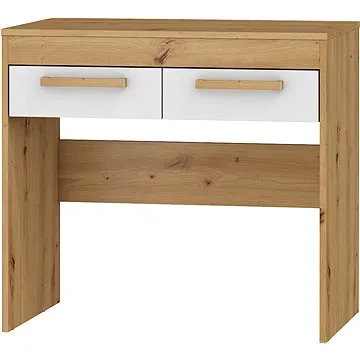 Toaletní stolek MAXIMUS v dekoru dub artisan, bílá barva (5904804515843)