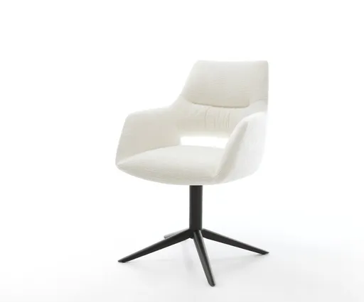 Jídelní židle Yago-Flex s područkami bouclé měkký béžová