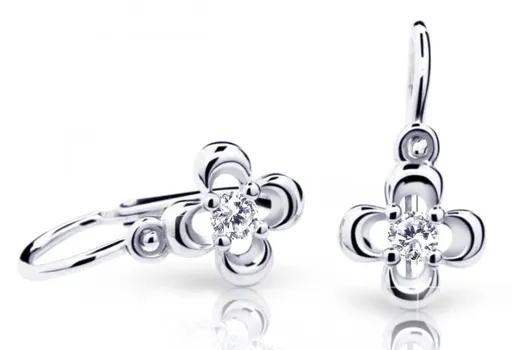Cutie Jewellery Dětské náušnice z bílého zlata C2013-10-X-2 bílá