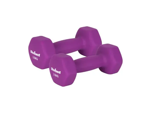 Sada činek z litiny a neoprenu HEX REBEL RBA-2330-2.5 2x2,5kg