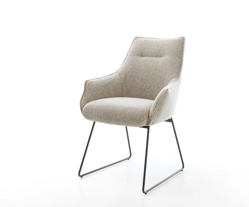 Jídelní židle Alja-Flex s područkami látka Měkký béžová tenká