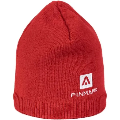 Finmark WINTER HAT Zimní pletená čepice, červená, velikost UNI
