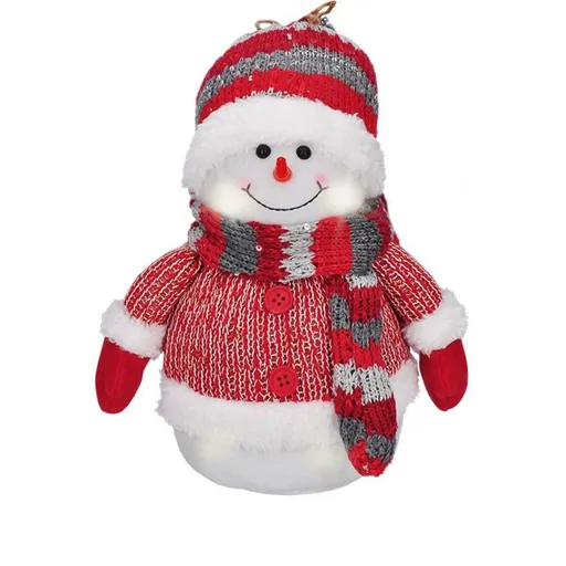 LED sněhulák, 26 cm, 6 x LED, IP20, 3 x AA