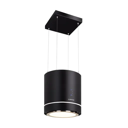 Klarstein Tron Ambience, digestoř, 38 cm, ostrůvková, 540 m³/h, LED, černá