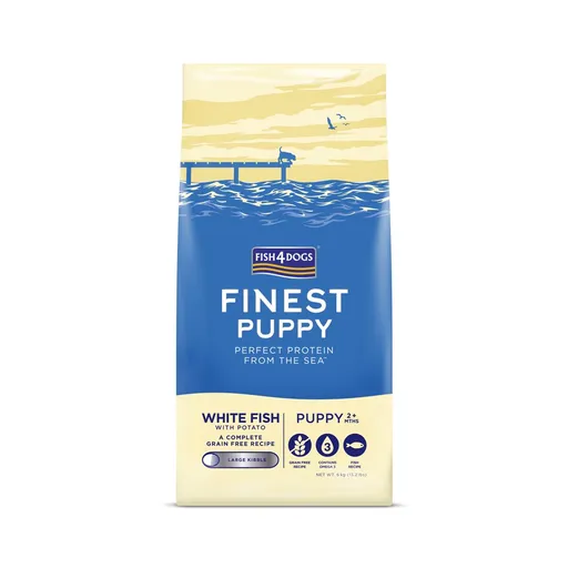 Fish4Dogs Granule velké pro štěňátka Finest bílá ryba s bramborami 6 kg, 2m+