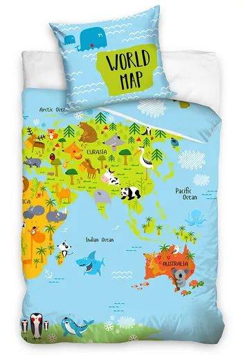 Povlečení Mapa Zvířat