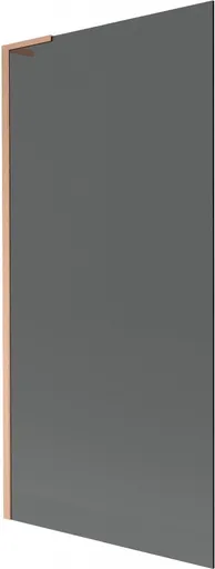 MEXEN/S Next L vanová zástěna FIX 90 x 150, grafit, měď kartáčovaná 895-090-000-03-40-65