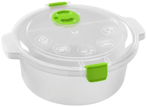 Plastová dóza do mikrovlnné trouby HEIDRUN s víkem 1,4l Varianta: TAUPE