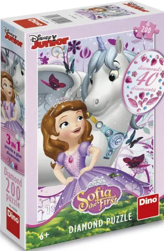 Puzzle Sofie a jednorožec 200 dílků diamond