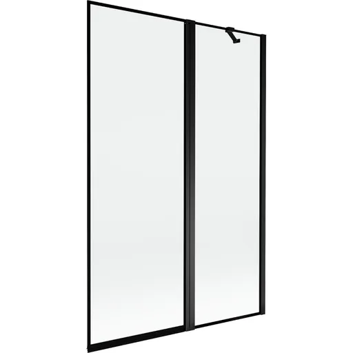 MEXEN MIST vanová zástěna 120x150 cm 6mm f+s, černá, okraj, pravá 8A9-120-011-70-70-P