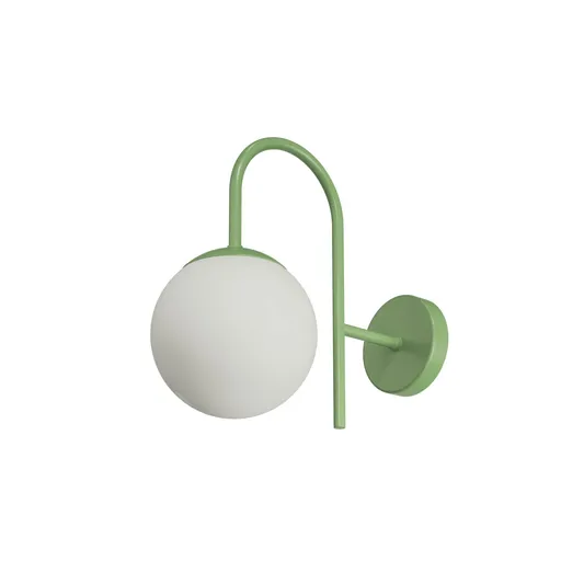 OSMONT ANC40004 ANCHA 1 nástěnné skleněné svítidlo olivová / bílá IP40 25W E27