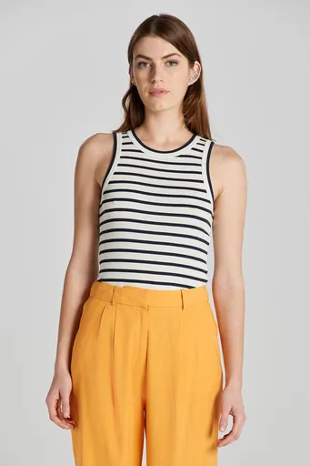 TRIČKO GANT STRIPED TANK TOP EGGSHELL