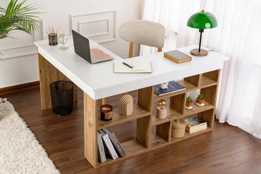 Psací stůl Vesper - White, Atlantic Pine