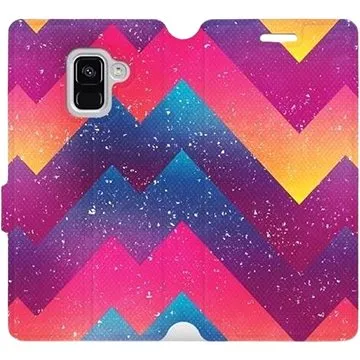 Flipové pouzdro na mobil Samsung Galaxy A8 2018 - V110S Barevné klikyháky (5903226133352)