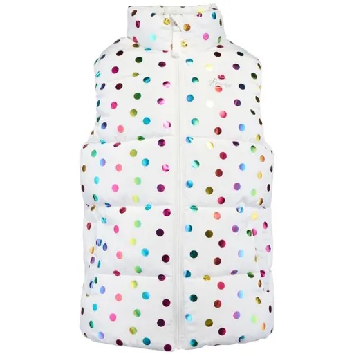 Lewro WALDA Dětská prošívaná vesta, bílá, velikost 140-146