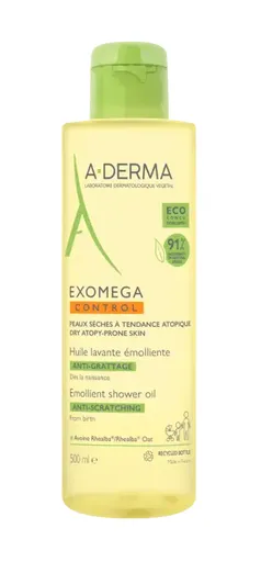 A-DERMA Zvláčňující sprchový olej pro suchou pokožku se sklonem k atopickému ekzému Exomega Control (Emollient Shower Oil) 200 ml