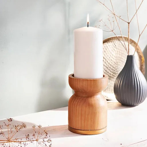 Weltbild Dřevěný svícen Legno, 13 cm