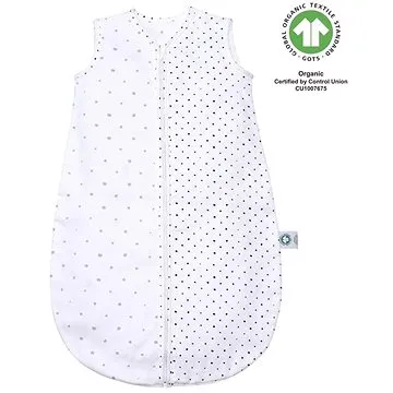 MOTHERHOOD Vak na spaní mušelínový BIO Šedá and černé puntíky 0-6 m 0,5 tog (5902627167799)